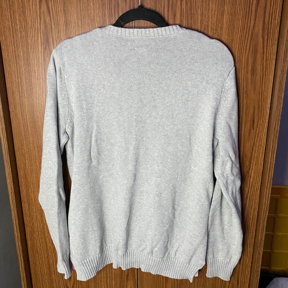 Pink Pineapple IRISH Sweater Womens XL Gray Green Shamrock Cotton Knit Pullover - Picture 6 of 6